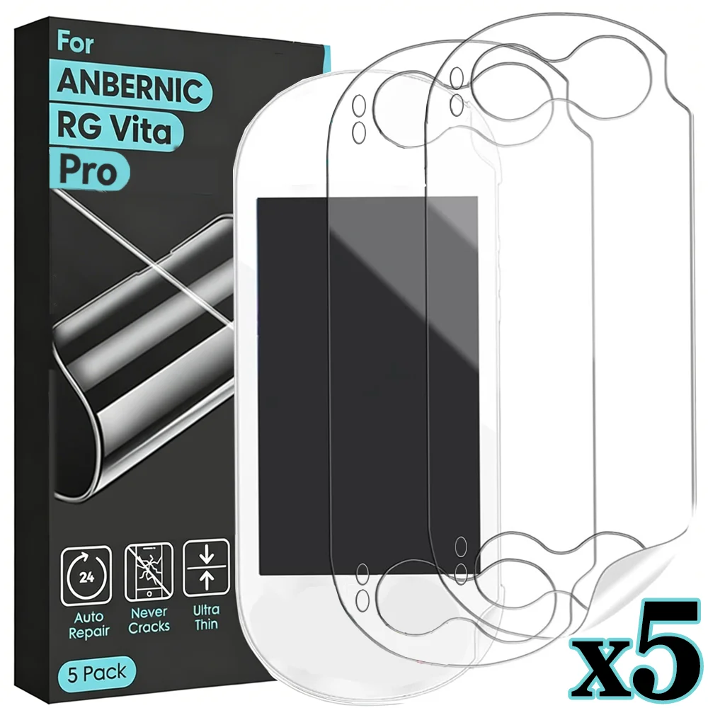 5-1pcs Matte&HD Clear Screen Protector for ANBERNIC RG Vita Pro Anti-glare Anti-fingerprint Soft Full Coverage Protective Films