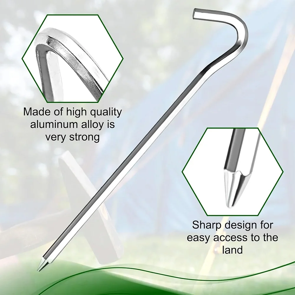 5/10Pcs 18cm Tent Pegs Campsite Ground Nails Outdoor Camping Tent Accessories Lightweight  Aluminum Alloy Shelter Tent Stakes