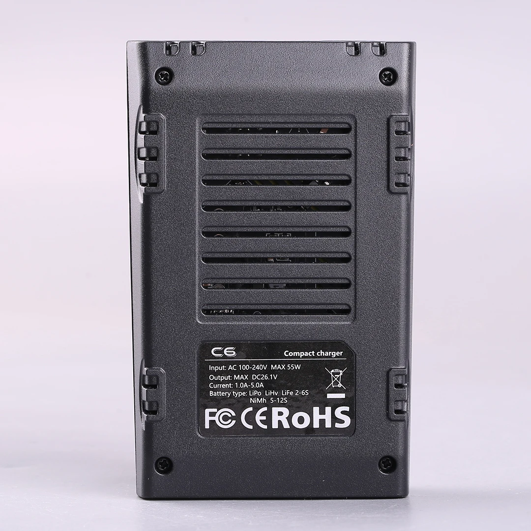 ToolKitRC C6 AC 100-240V 50W 5A Lipo Battery Balance Charger for 1-6S XT60 LiHV LiFe Battery 5-12S NiMH Battery
