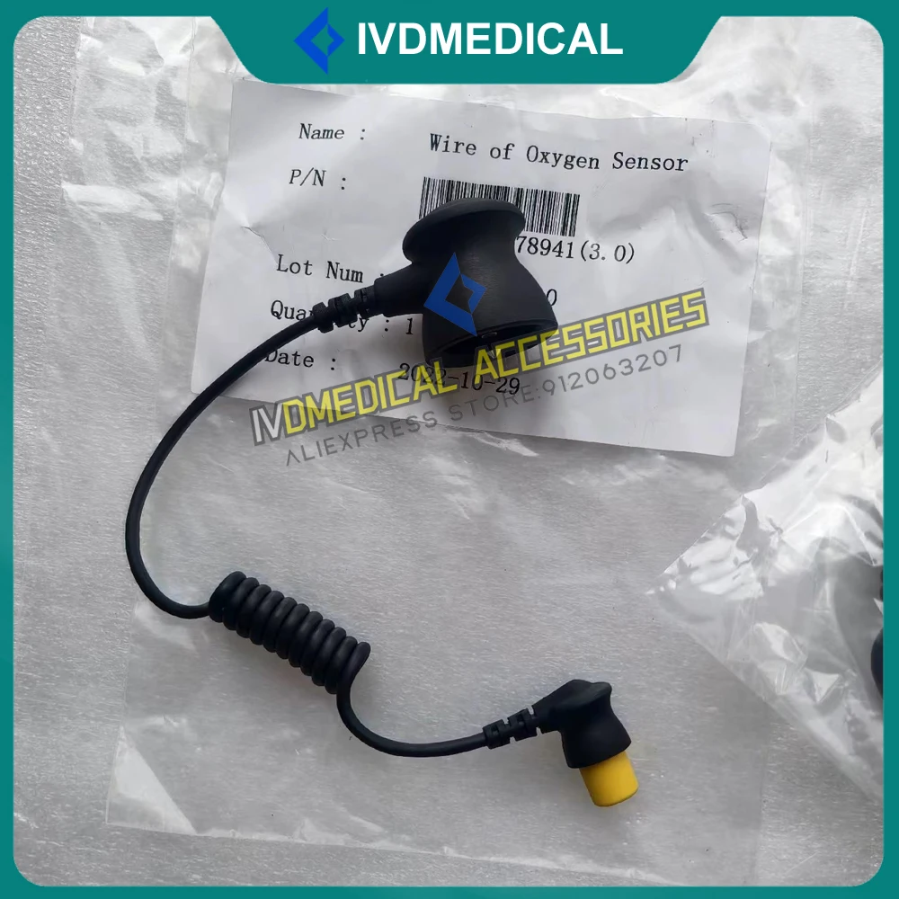 Original New Mindray WATO EX-20 EX-20VET EX-25 EX-30 EX-35 EX-55 EX-65 Oxygen Battery Cable Wire of Oxygen Senser 0601-20-78941