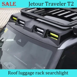 Misura per JETOUR Traveler T2 2023-2024 modifica del riflettore del tetto dell'auto piattaforma Spoiler a quattro occhi portapacchi telaio faro