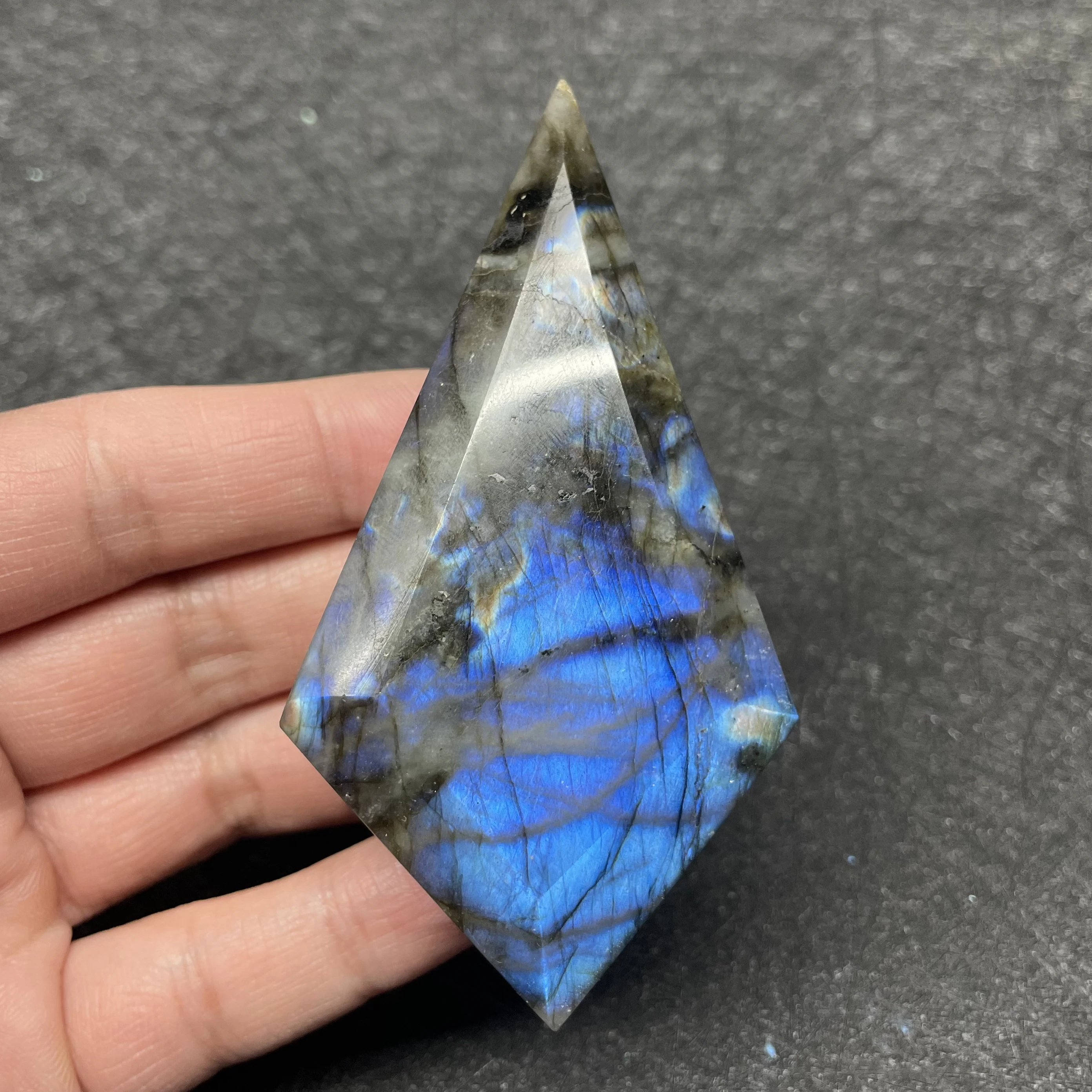 

94g Natural Stone Labradorite Home Decoration Rough Polished Quartz Crystal Reiki Healing B7