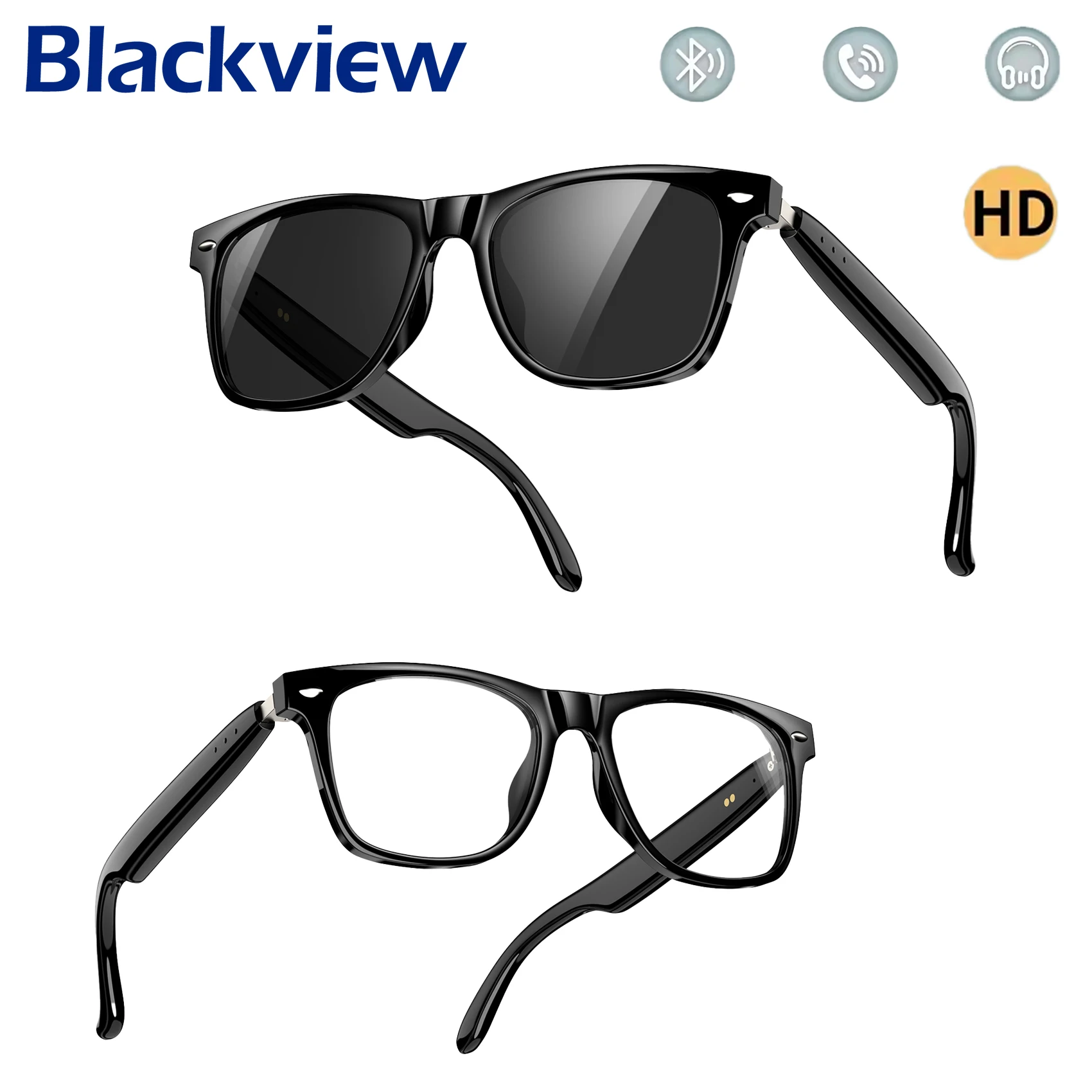 نظارات Blackview D1 الذكية الجديدة للرياضات الخارجية المقاومة للماء ومضادة للأشعة فوق البنفسجية بلوتوث مع ميكروفون ومكبر صوت للرجال والنساء هدايا