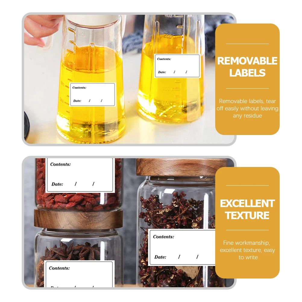 

400 шт. этикеток для продуктов, съемные самоклеящиеся наклейки для холодильника, этикетки с датой для морозильной камеры, органайзер для хранения продуктов в холодильнике