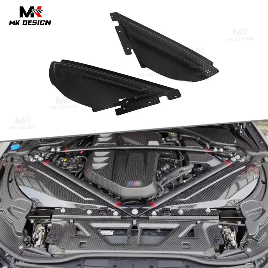 Dry Carbon Fiber Engine Bay Air Intake Cover for BMW M3 G80 M4 G82 G83 2021+ Engine Intake Triangular Cover Plate