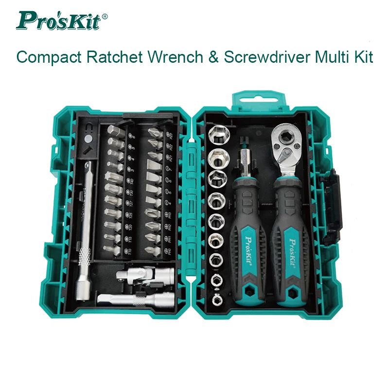 38Pcs Multi-Function Ratchet Wrench Set 2-Way High Torque Heavy Duty Combination Wrench Precision Hand Tool Kit for Repair