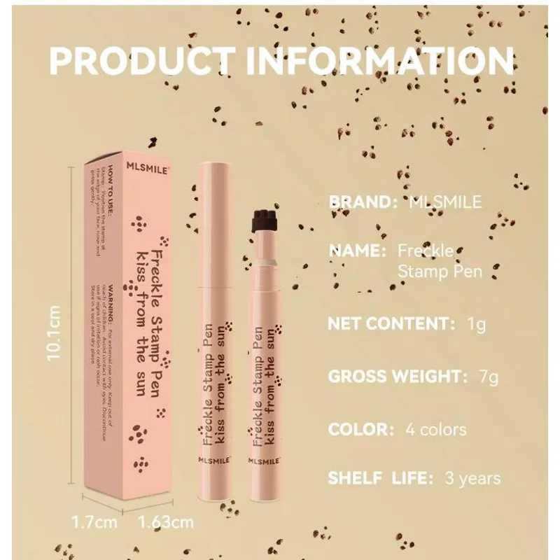MLSMILE Waterproof Freckle Natural Lifelike Fake Freckles Lasting Look Dot Spot Pen Makeup For Women Makep 2025 New