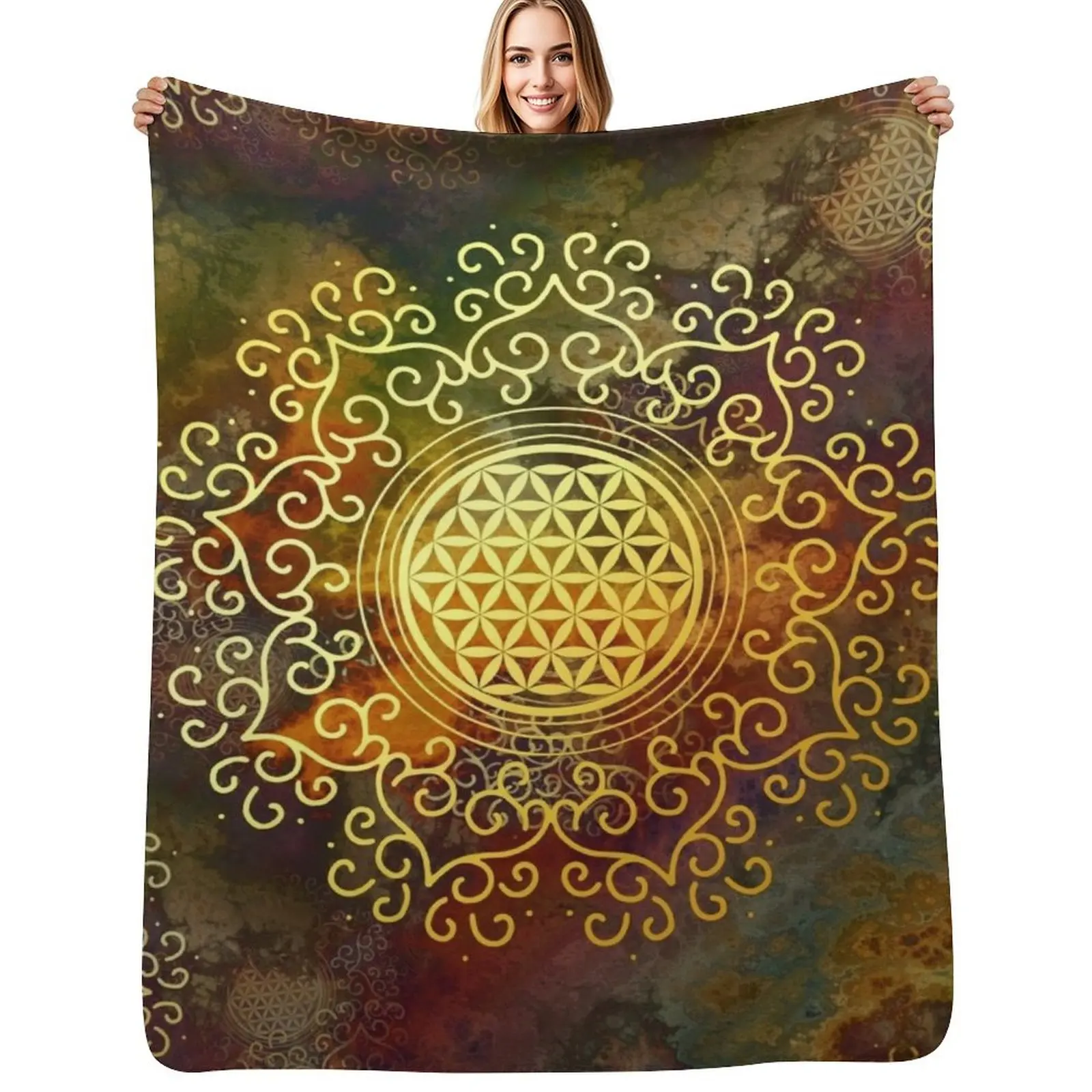 

Flower Of Life (Batik 1) Throw Blanket Decoratives for babies Soft Blankets