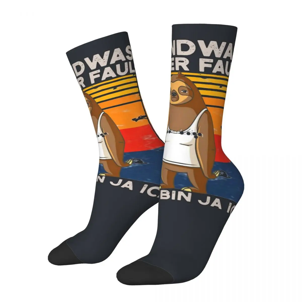 Something Is Wrong Here - Sloth Office Colleagues Coffee Men's Socks Unisex National Coffee Day Pattern Printed Happy Crew Sock