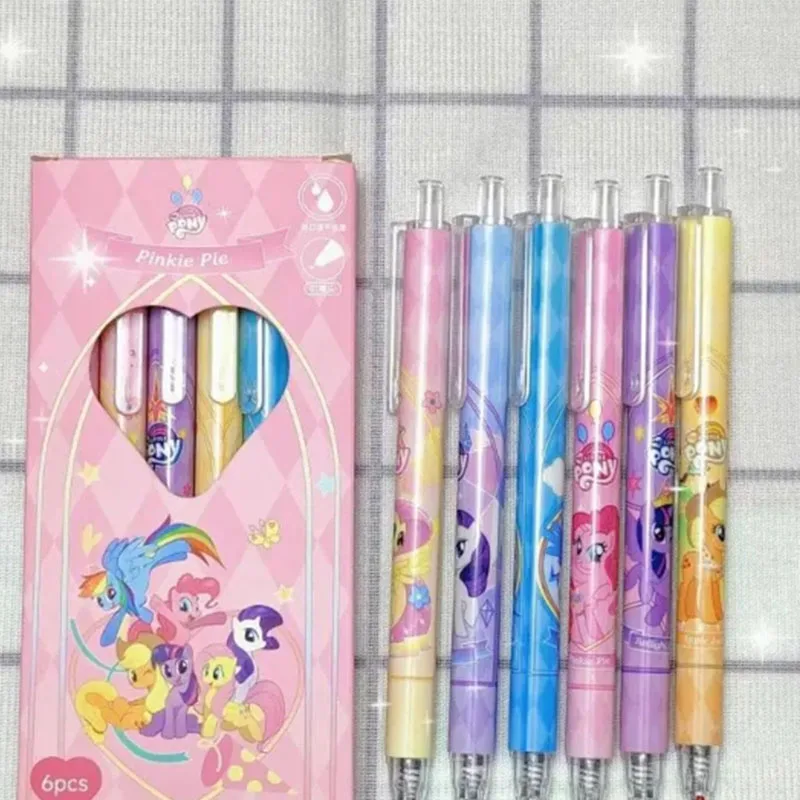 Anime Kawaii Cute My Little Pony Neutral Pen Signature Pen Carbon Pen Stationery Student 0.5Mm Black Cartoon Birthday Girls Gift