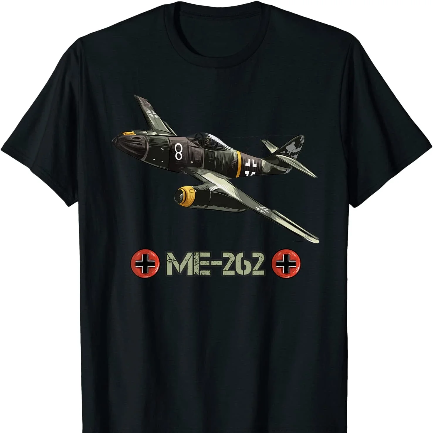 Short Sleeve Casual 100% Cotton O-Neck Mens T-shirt Size S-5XL WWII Luftwaffe Messerschmitt Me 262 Fighter-bomber T- harajuku