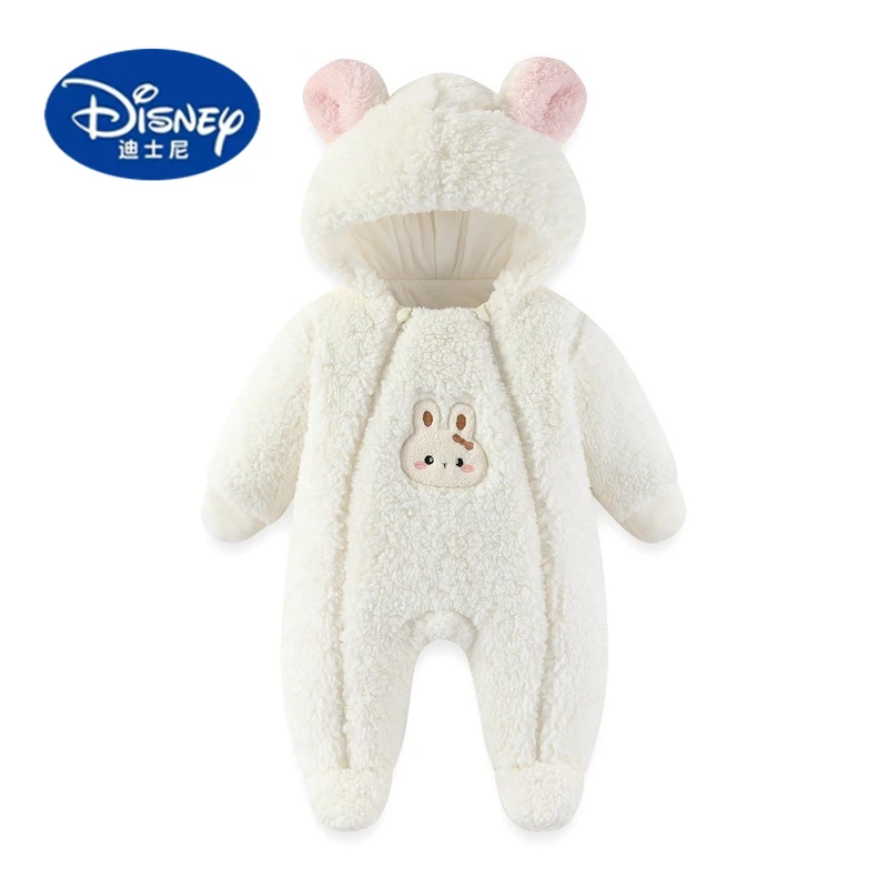 

Disney 2025 Winter Baby Padded Jumpsuit Thickened Cotton Newborn Outfit Infant Winter Set