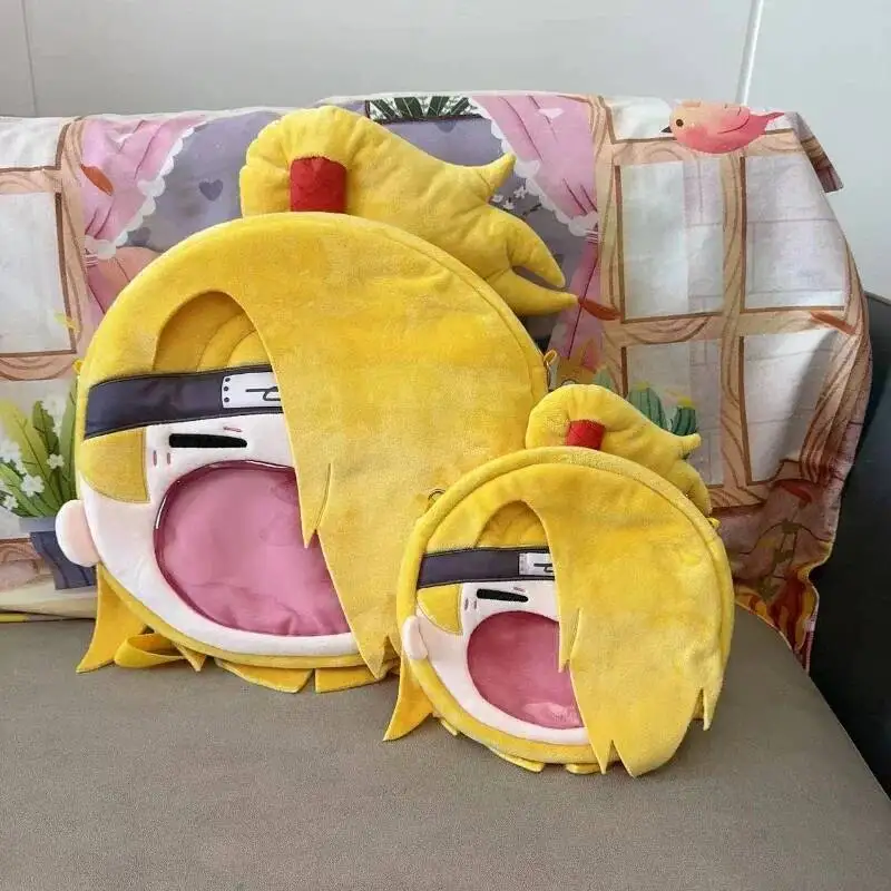 Wholesale  Ninja Deidara Kawaii Cosplay Lolita Girls Itbag Big Face Plush Stuffed Backpack Funny Bag Wallet Decor Fans Gift