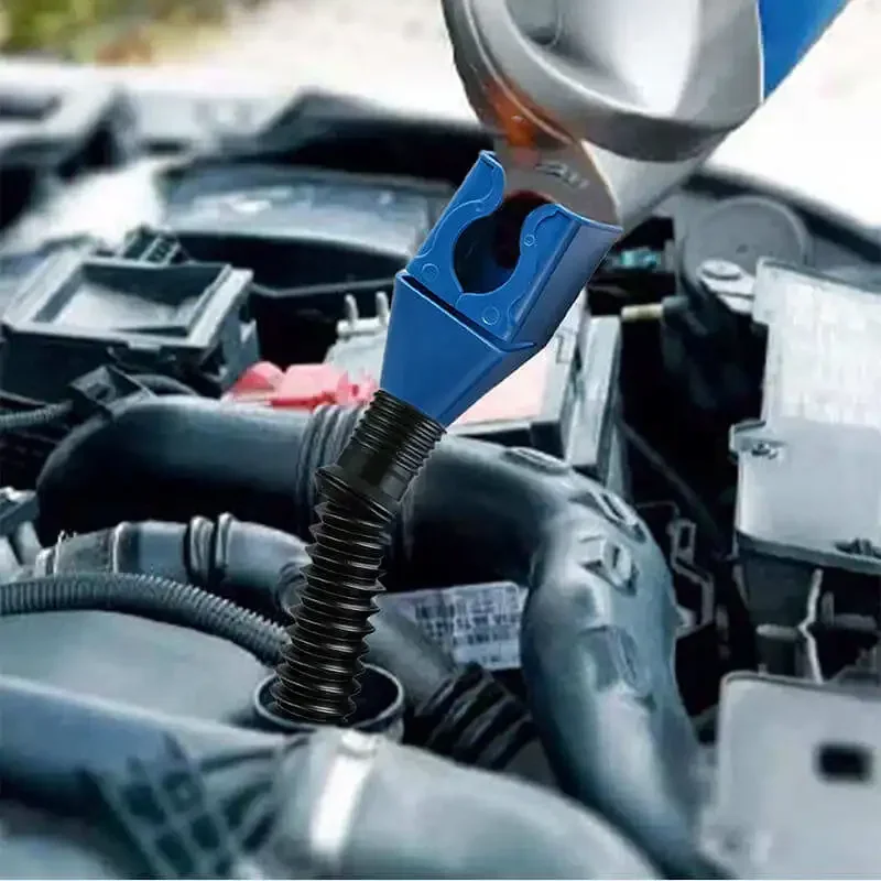 Faltbarer Kunststoff-Öltropfentrichter für Auto und Motorrad, flexibles Ablasswerkzeug, Filter, Transferwerkzeug – Detail 6
