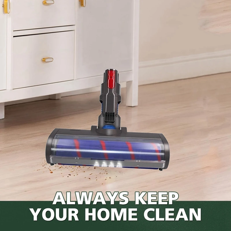 AB43 Для-Dyson-V15-V11-V10-V8-V7-Пылесосы-Насадка-Мягкая роликовая щетка-Замена-С пыль-Светильник-Для гардероба-Сылесос