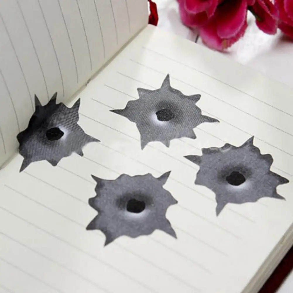 Car Styling 3D Decals Emblem Symbol Creative Personalized Stickers Fake Bullet Hole Gun Shots Funny Car Helmet Stickers