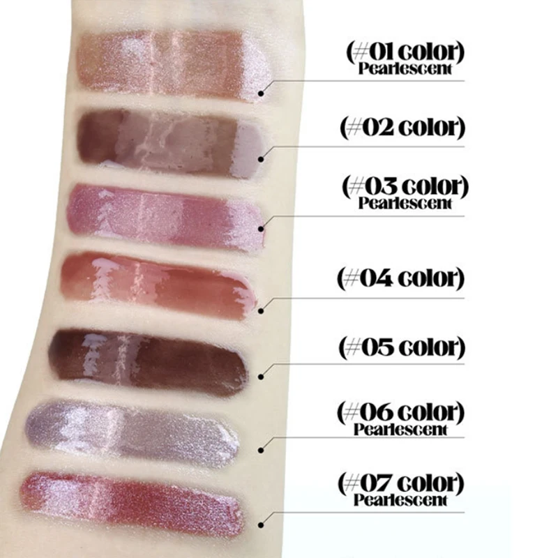 Lip gloss lang anhaltende Creme & Hitze Farbe Tropf Lip gloss Glitter feuchtigkeit spendend praller langlebiger Lip gloss Make-up flüssiger Lippenstift