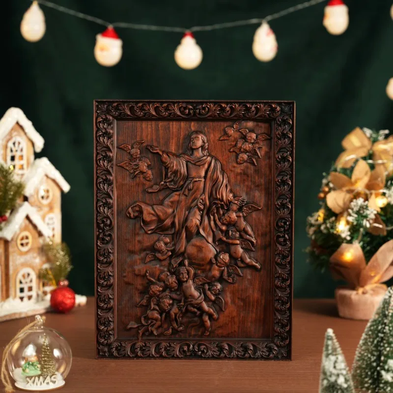 

Christmas Wooden Solid Wood Carving Decorations Ornaments Gifts Vantage Crafts