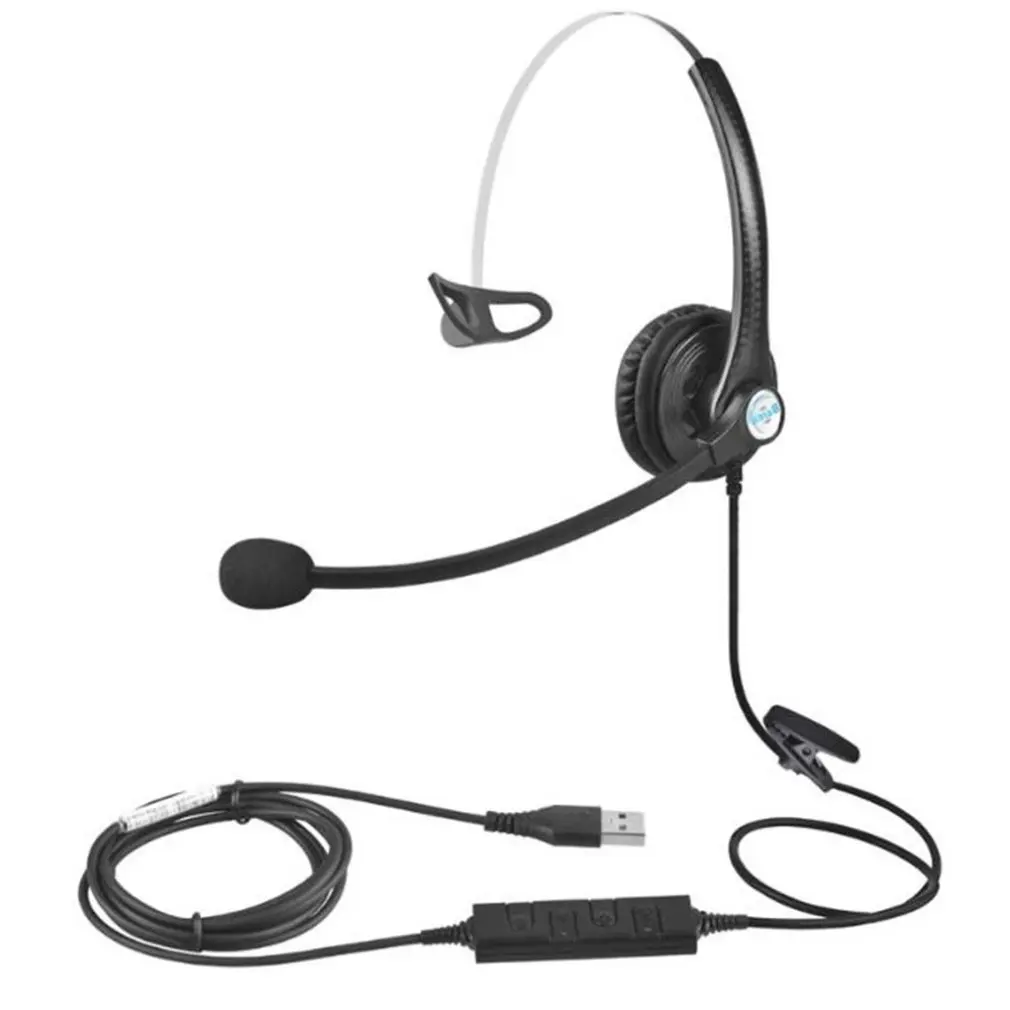 Auriculares telefónicos A16, auriculares con ruido para centro de llamadas y micrófono, volumen ajustable, cancelación de ruido, auriculares de tráfico para llamadas