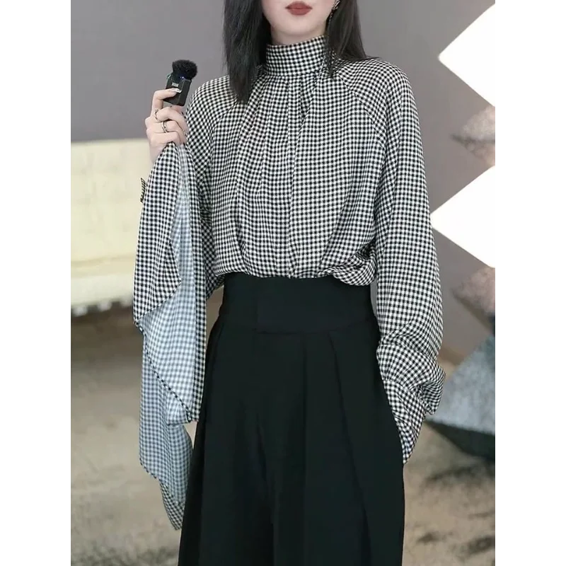 

Модный дизайн, темпераментный пуловер, рубашка для женщин, новинка 2023 года, осенний свободный тонкий универсальный топ