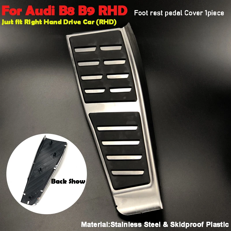 RHD Pedal Pad For Audi A5 S5 8T A4 B8 B9 8K Q5 8R A6 C7 Car