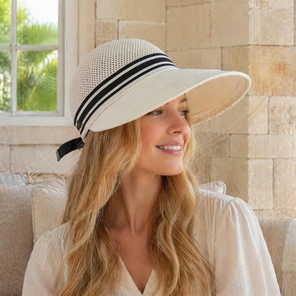 Uv Protection Caps for Beach Vacation Women’s Breathable Sun Hat with Wide Brim Adjustable Uv Protection Cap for Big