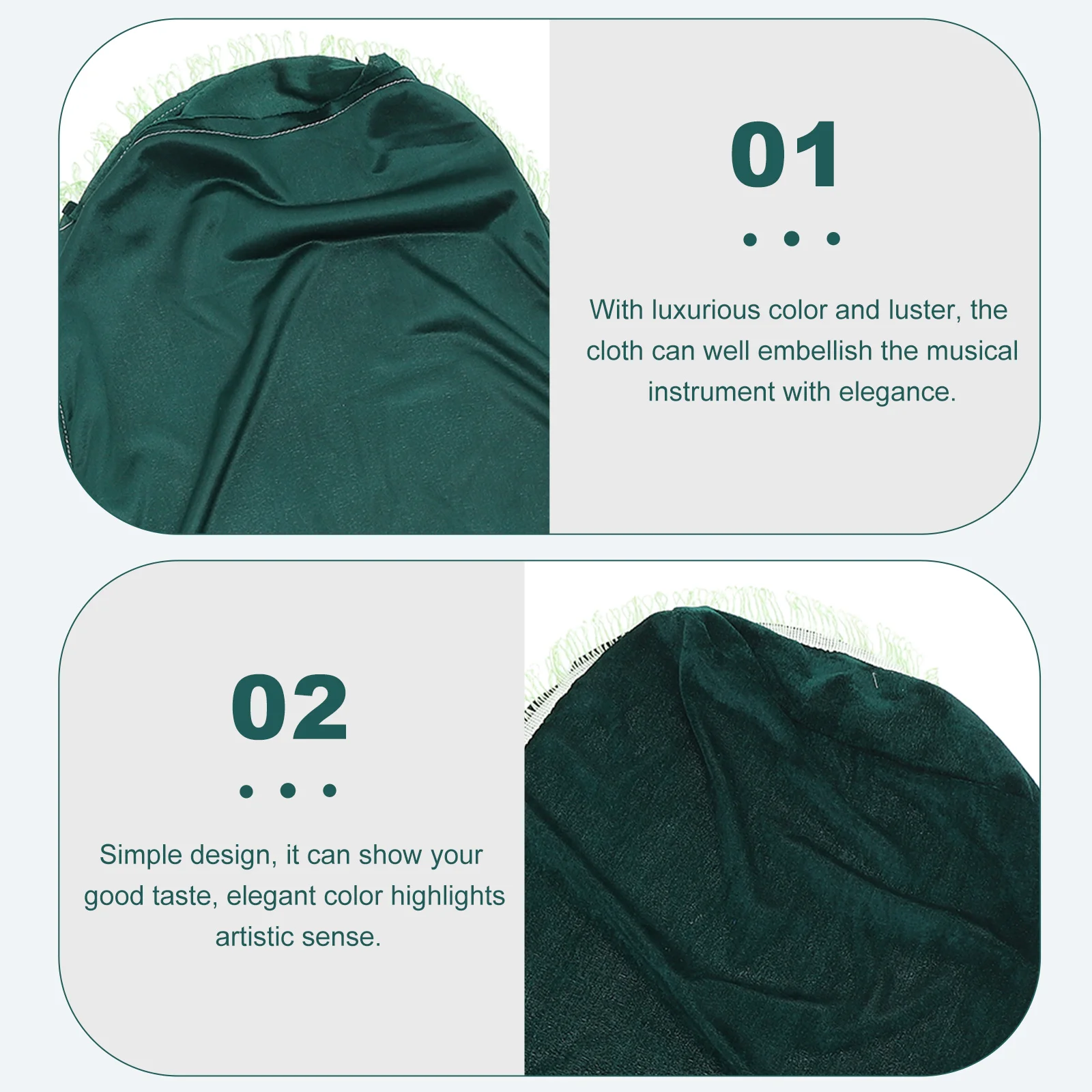 

Durable Guzheng Dust-Proof Cover Elegant Ancient Patterned Cloth Guzheng Protective Cover Tassel Decorative Cloth