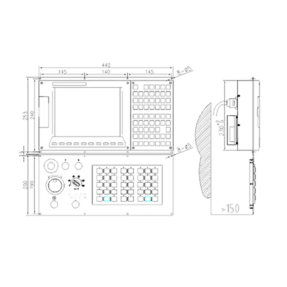 600iT-i 2-5 Axis Bus turning milling compound CNC system CNC controller