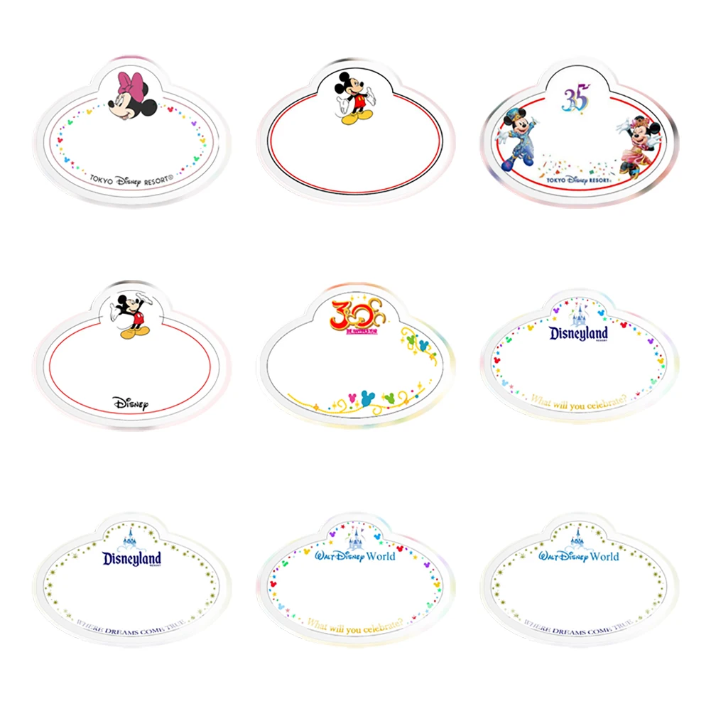 Disney Tag Pattern Transaprent Acrylic for DIY Making Hairbow Earrings Gift Handmade Clear Acrylic Resin 10Pcs/lots