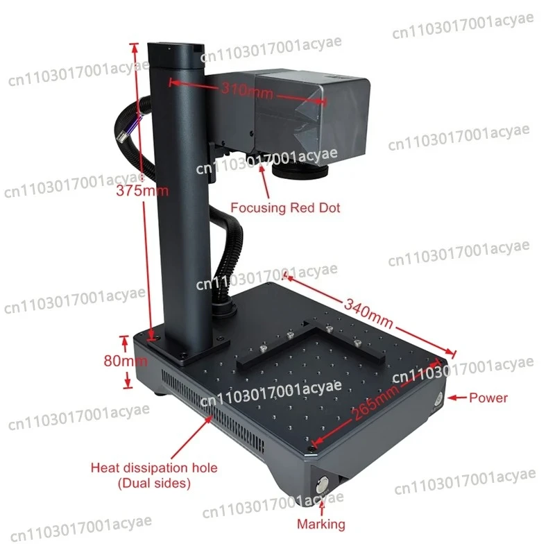 30W Desktop Fiber Laser Marking Machine 20W Mobile Computer Metal  Machine