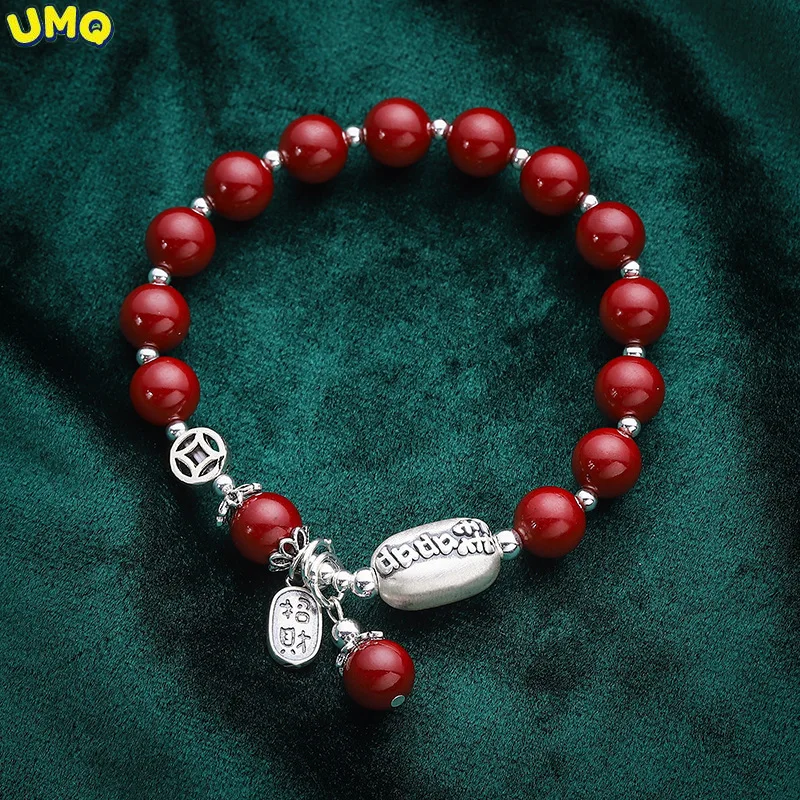 

999 Silver Cinnabar Bracelet Qianduoduo Tassel Bracelet Zhaocaifu Pendant Female Bracelet Jewelry