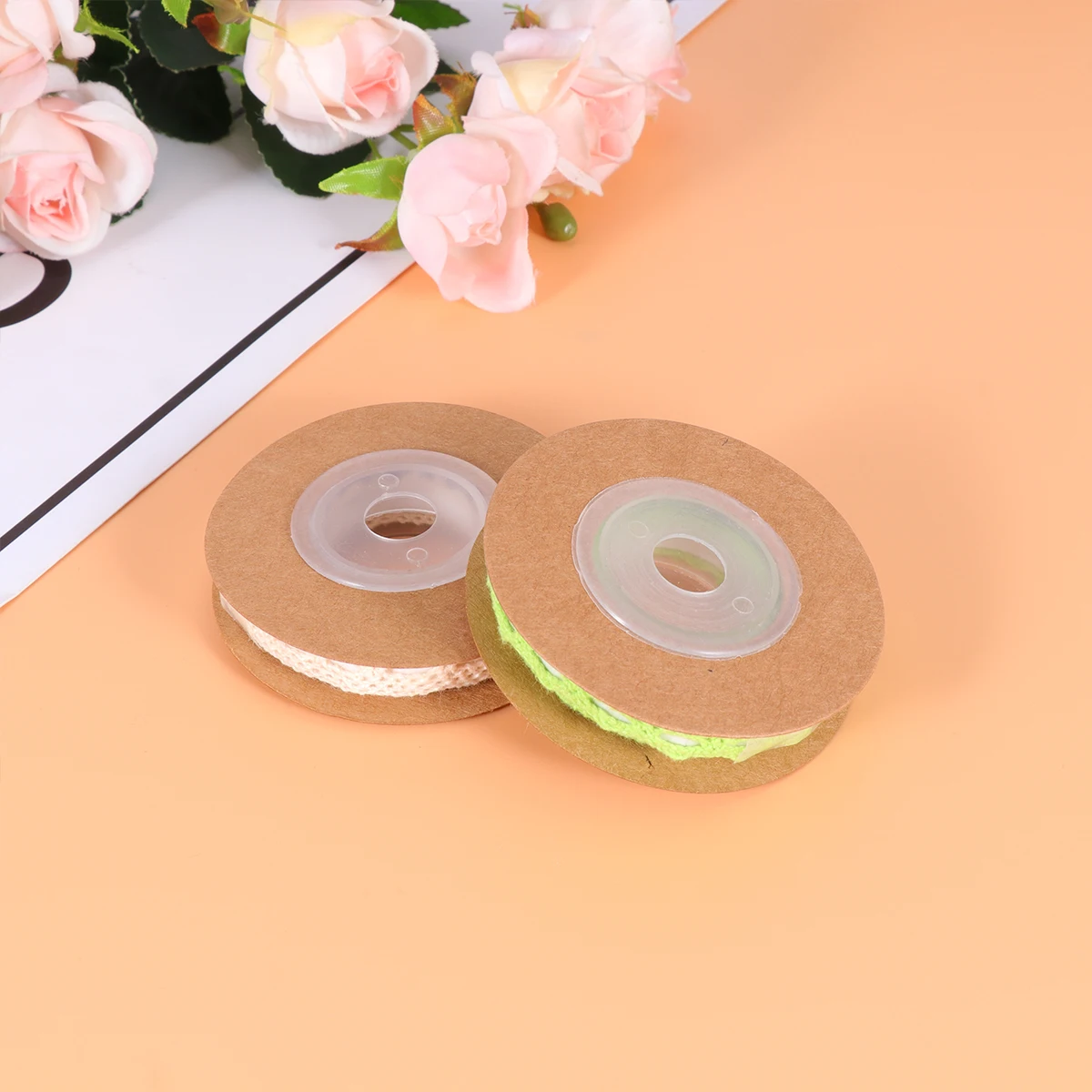 

4pcs Glue Back Lace Ribbon Cotton Wrapping Trim Adhesive Packaging Party Gift Scrapbooking Self-Stick Fringe Tape Reusable