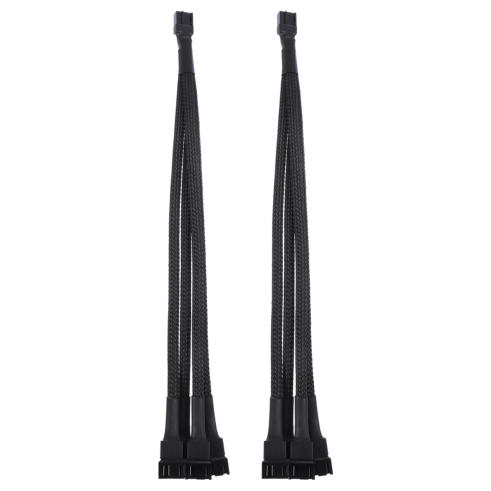 

2Pcs Fan Extension Cable Anti-Aging Long Service Life Converter for Atx Case Pwm Fan Splitter Cable Braided Y Splitter