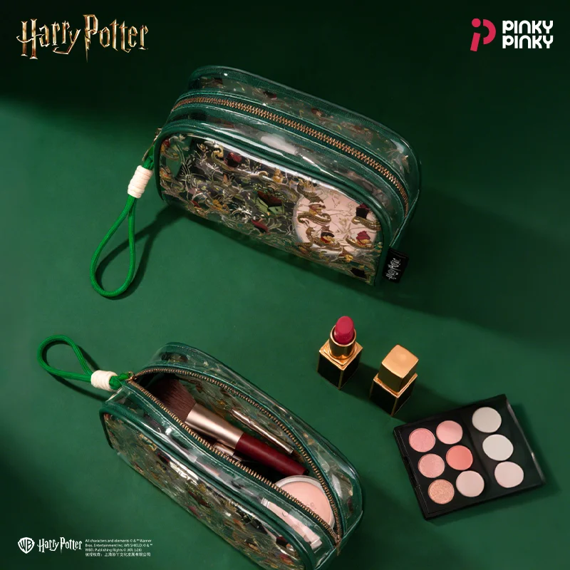 Pinky Harry Potter Makeup Bag Black Family Storage Pouch Clear PVC Wash Bag for Commuting Traval Gift for Fans Students Women view 3