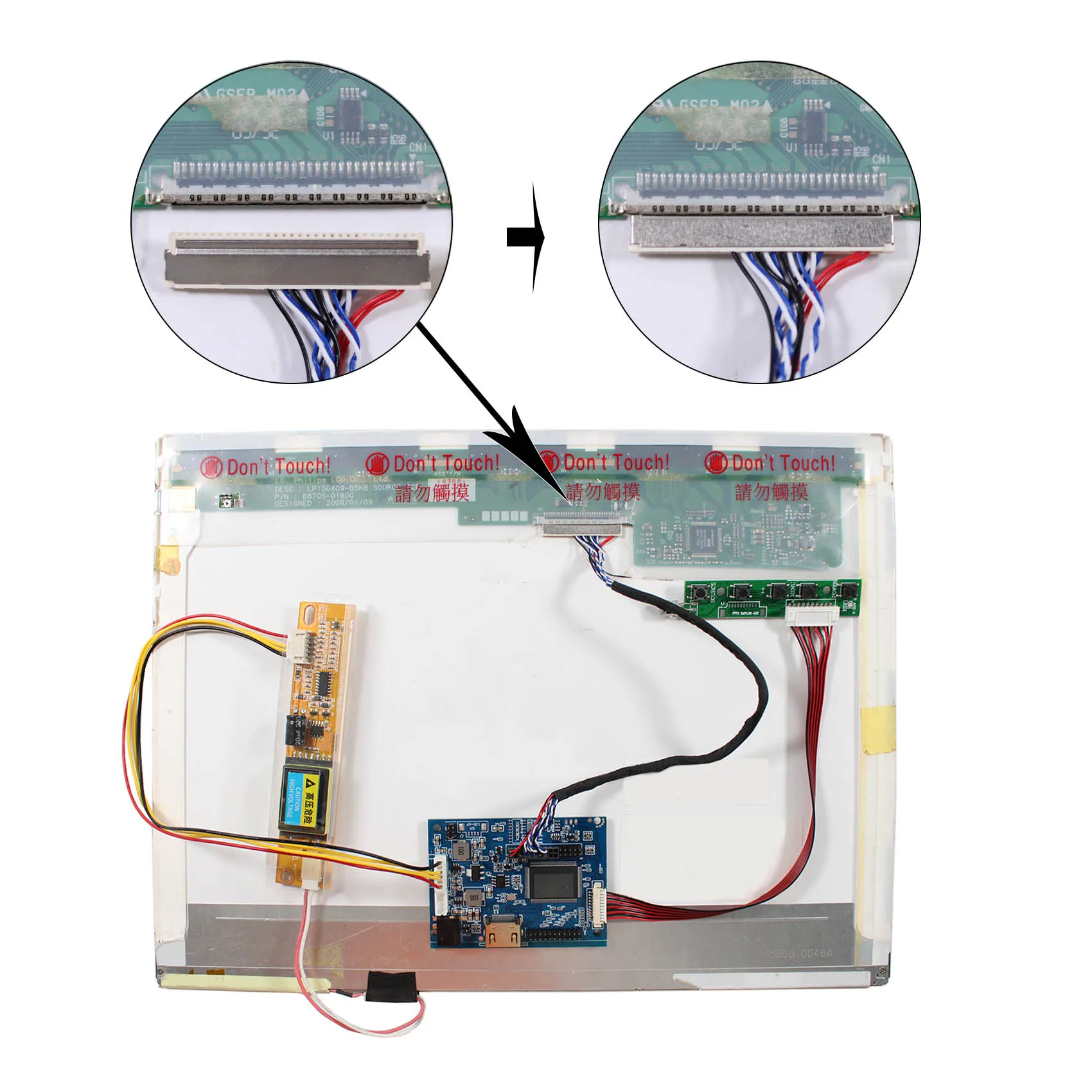 For 15.4inch LCD Screen B154EW01 1280x800 Resolution HD MI LCD Controller Board LP154WX3 N154I2 LTN154W1-L01 VS-TY2660H-V1