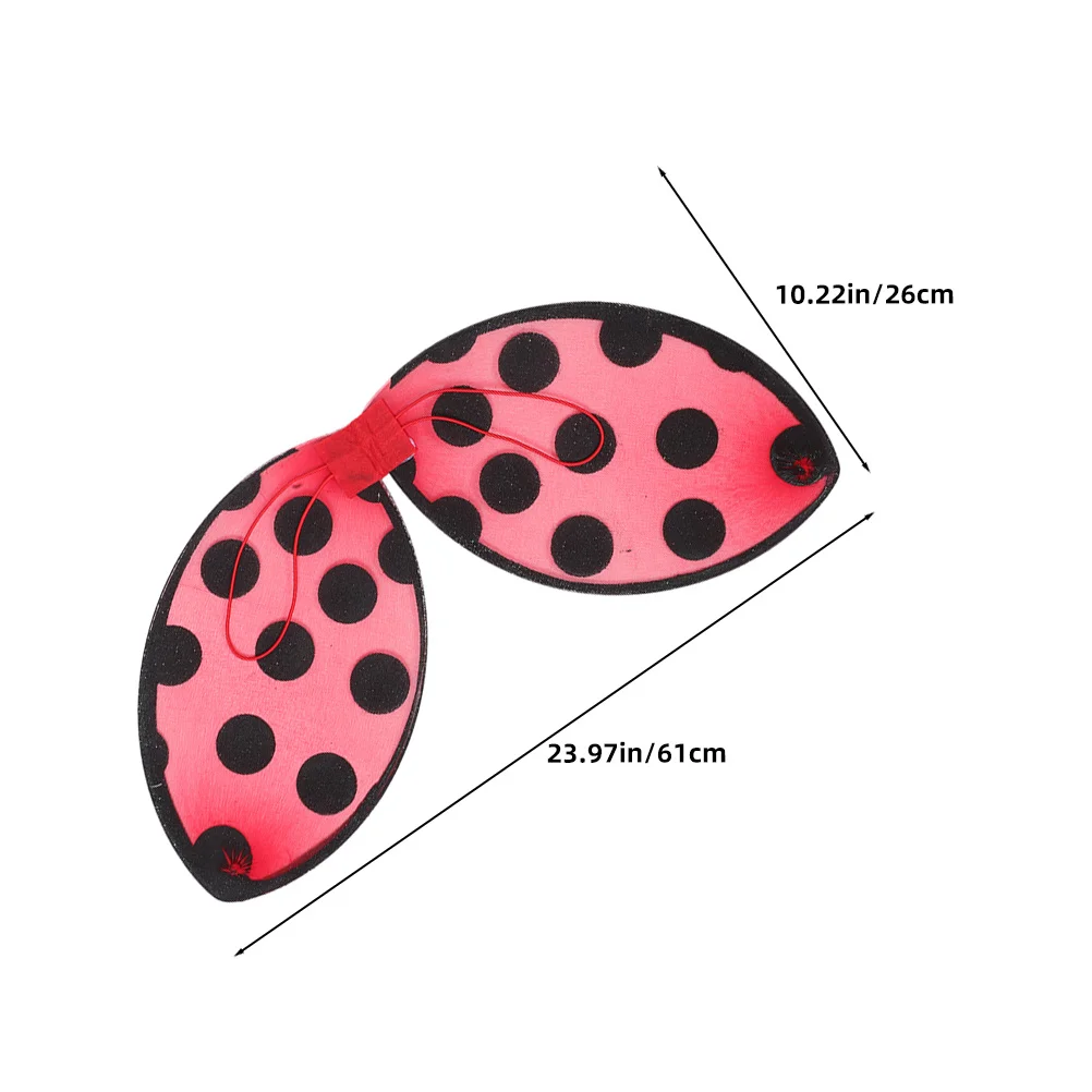 2 stücke Kinder Marienkäfer Flügel Kostüm Faltbare Leichte Insekten Flügel Für Mädchen Halloween Dress Up Party Rolle Spielen Requisiten