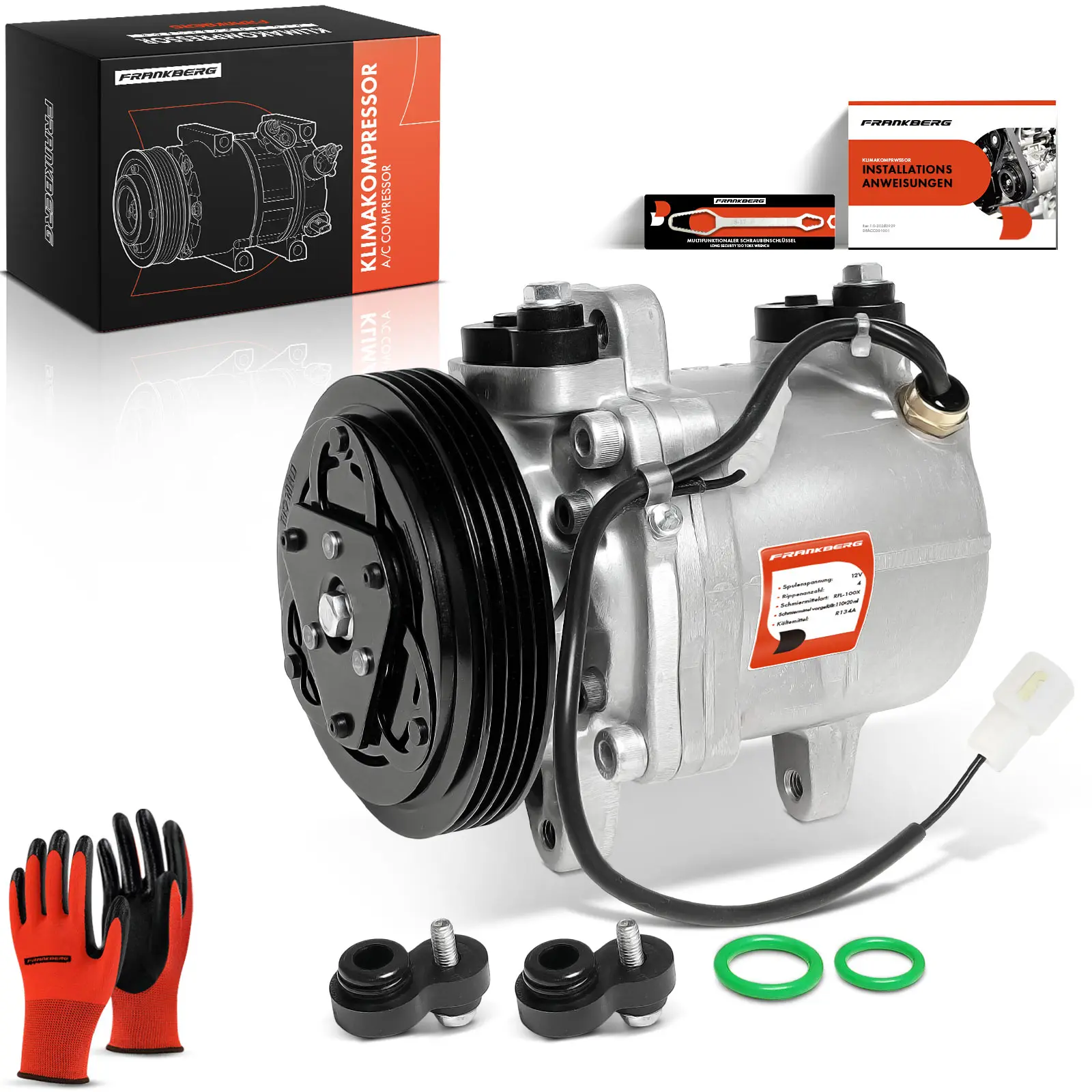 Frankberg 1x Klimaatcompressor voor Suzuki Grand Vitara I Baleno EG Swift II Vitara 9520077GA1 9520170 CM0 W02I056601 W02I026338