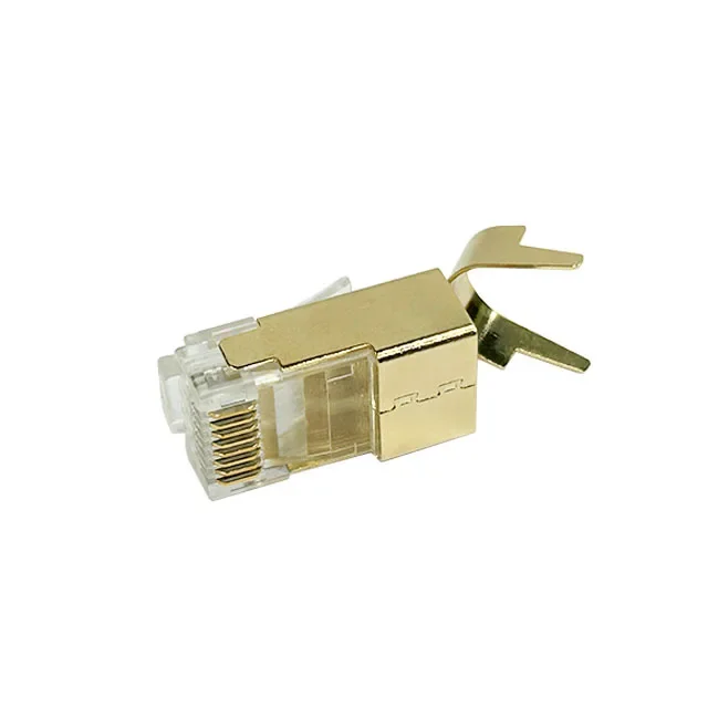 High Quality CAT8 Rj45 8P8C FTP RJ45 Copper Shell Ethernet Network Cable Plug Connector Top-Durable Modular Plug From China