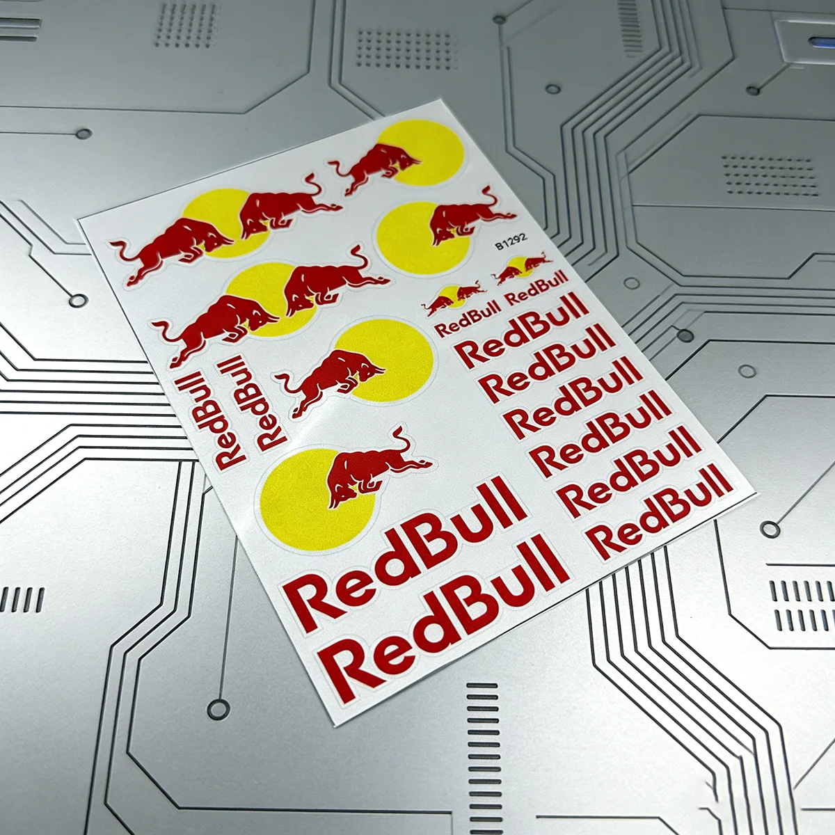 

Scratch Resistant Red Bull Sticker Decal for Yamaha KTM Honda Motorcycle Helmet