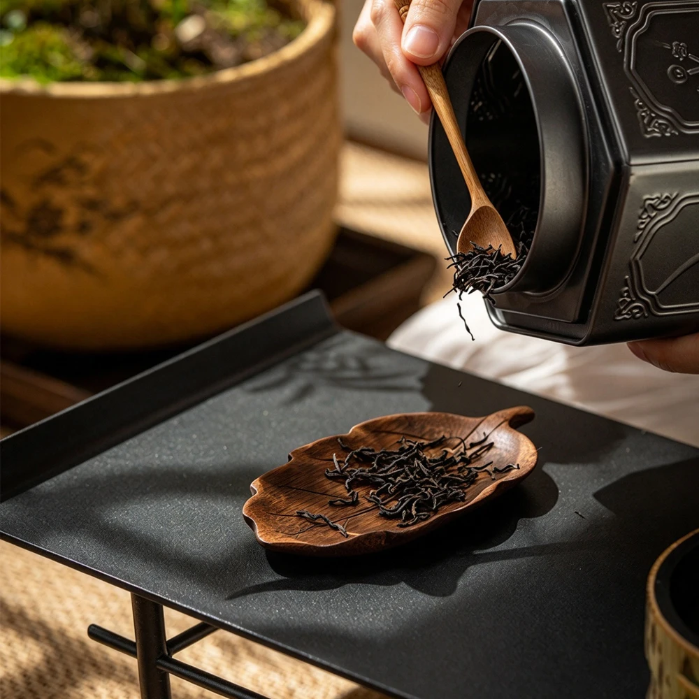 Hand Carving Wooden Spoon Bamboo Tableware Set High Quality Tea Accessories Chinese Kongfu Retro Style Portable Bamboo Teaspoon