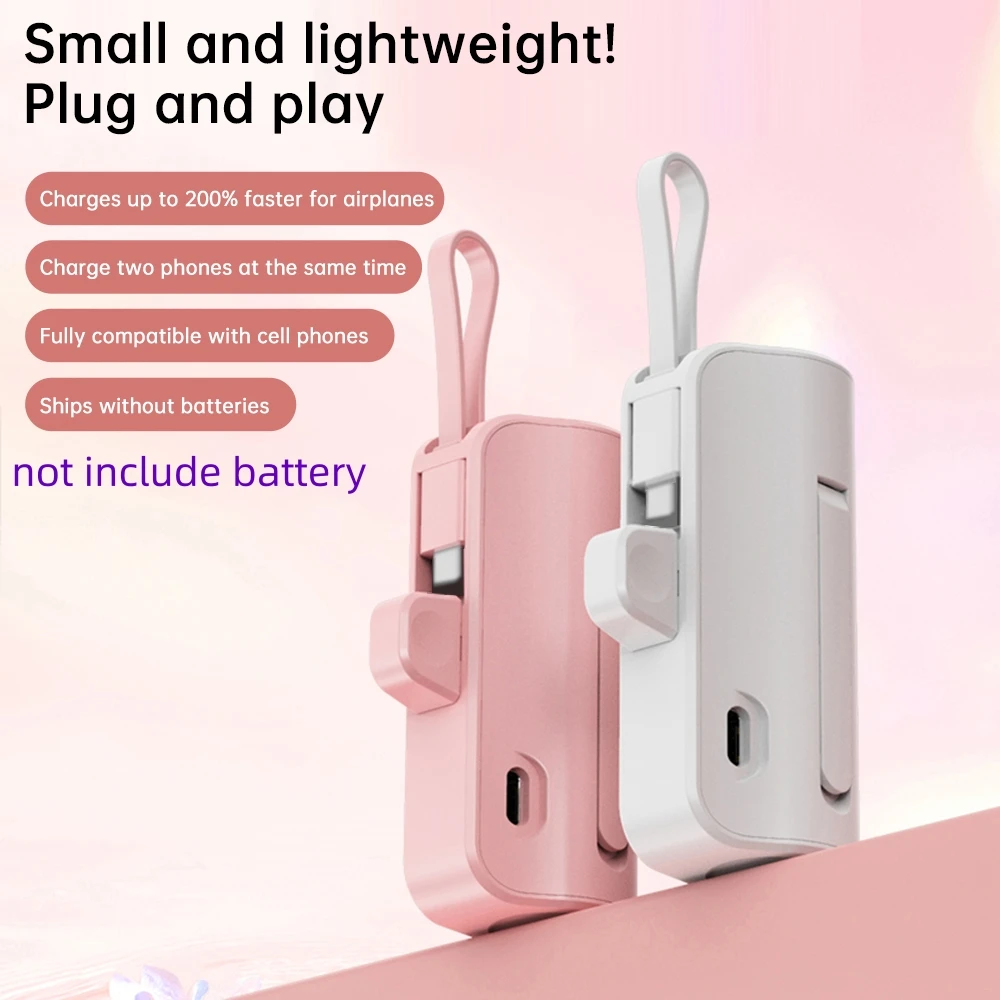 1 Slot 18650/21700 Battery Case 5V DIY Power Bank Kit Module For Type-C Port For Phone Pad Charging Portable With Lanyard
