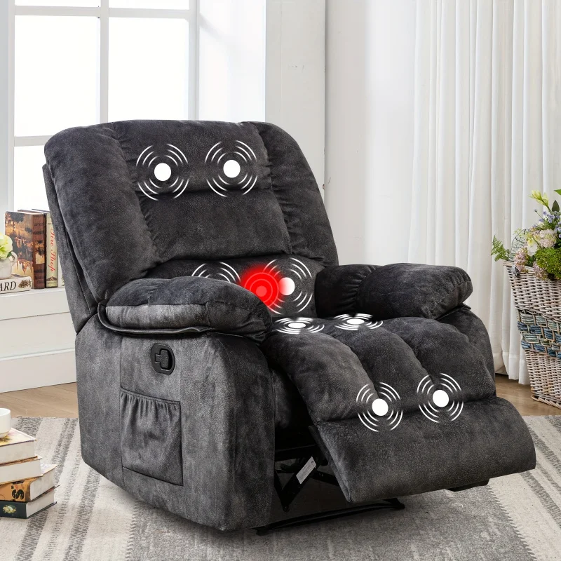 

Single comfortable electric elevating recliner chair with full body massage, heat, ergonomic design, side organizer bag