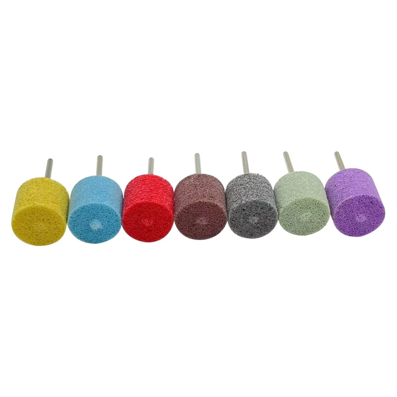 Nylon Wheel with Handle, Scouring Cloth Fiber Grinding Head, Fine Polishing and Polishing, 2.35mm Handle Cleaning Brush