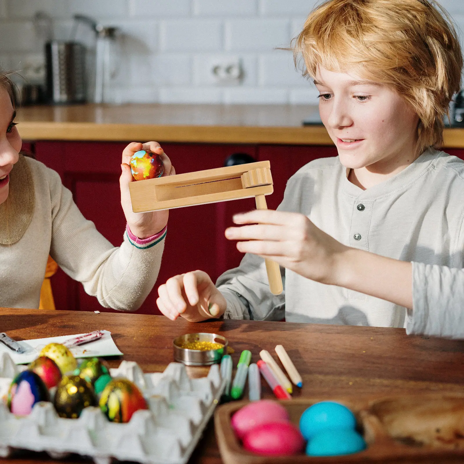 Castañuelas de Madera para Niños, Instrumento Musical de Percusión, Creativo, Educativo, para Jugar, Aprendizaje Temprano, Divertido