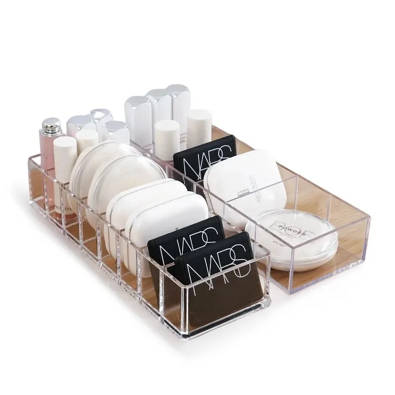 Transparent Acrylic Cosmetics Storage Box Makeup Holder Jewelry Make Up Organizer for Home Plastic Desktop Storage Boxes