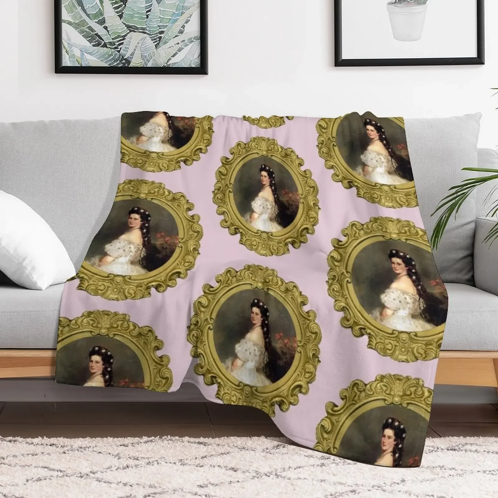 Portrait of Princess Sissi Throw Blanket Sofas Thermal manga Blankets