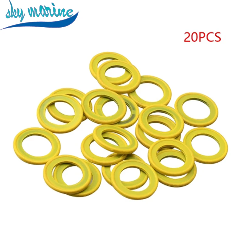 20 Pieces Gear Case Lube Oil Drain Plug Washer Gasket 26-830749 For Mercury Marine/Mercruiser Boat Parts