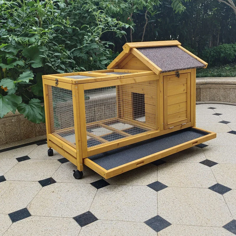 

Premium Wooden Pet House for Small Animals - Weatherproof Chicken Coop with Adjustable Perches for Rabbits and Chickens
