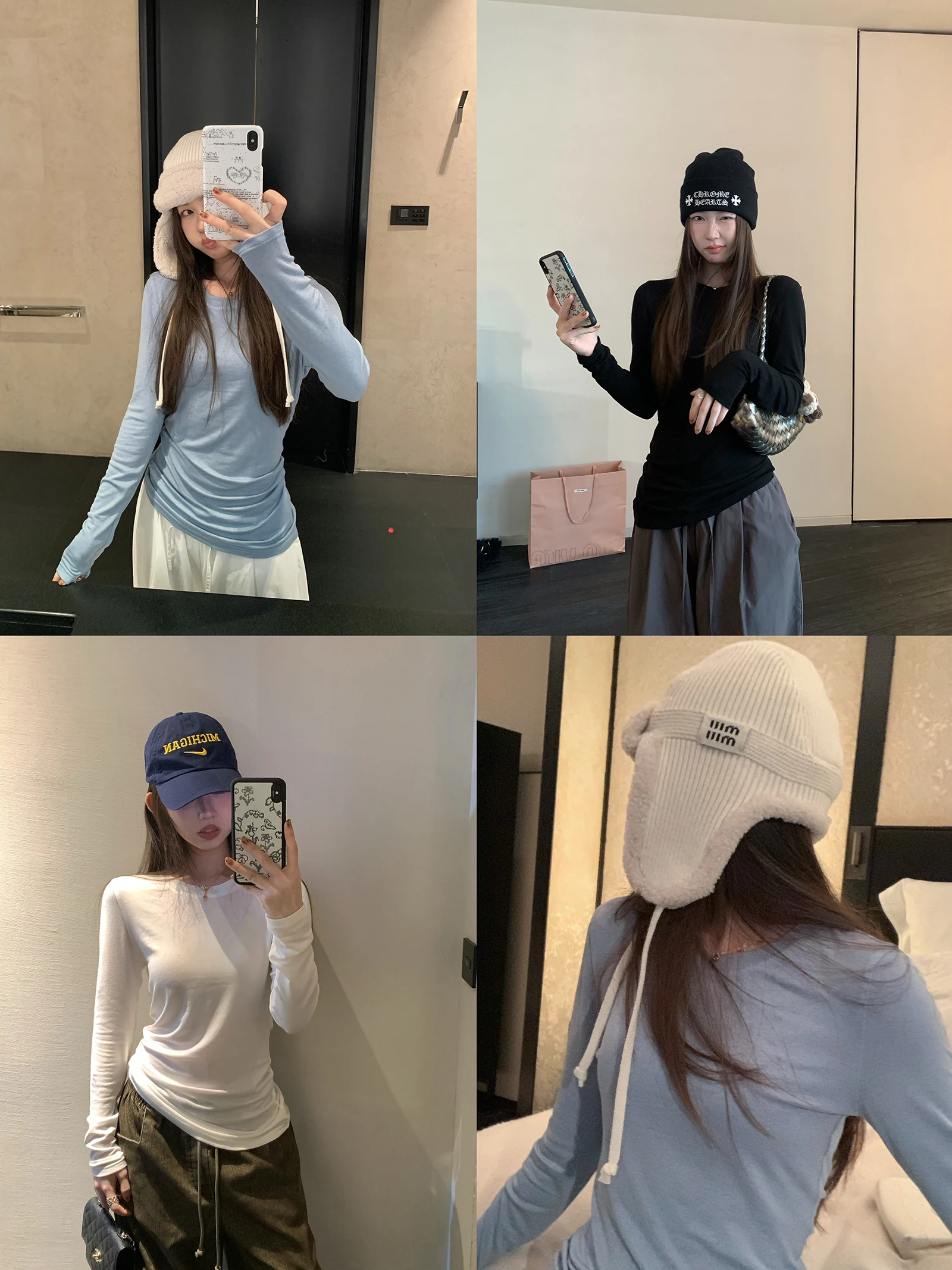 

Женская модная футболка Slimming Rule с асимметричным подолом, плиссированная, с длинным рукавом, круглым вырезом, для повседневной носки