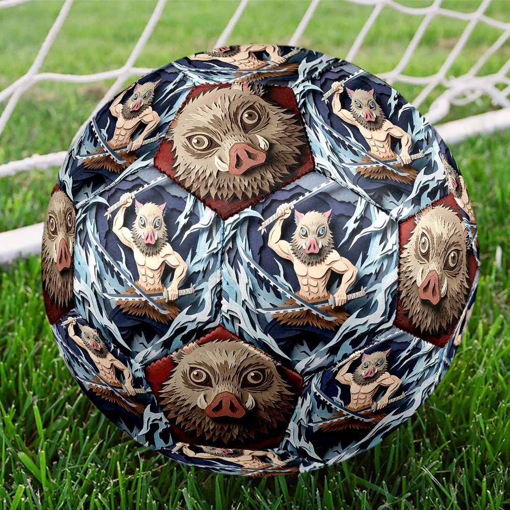 1pc Demon Slayer Kimetsu no Yaiba Football Soccer Ball Size 5 Outdoor Football Colorful Team Training Festival Present HE3